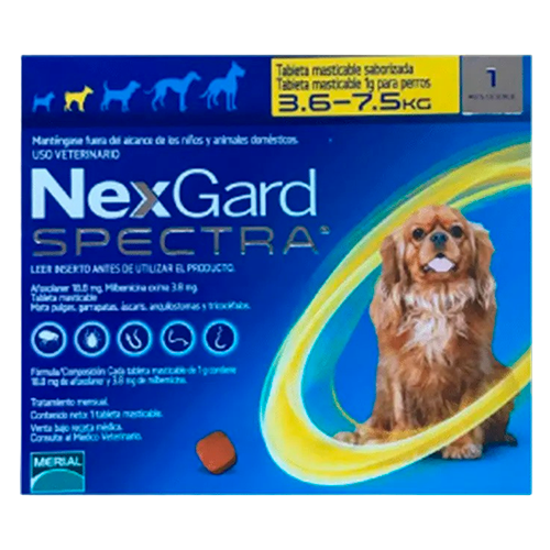 Nexgard Spectra 3,6  a 7,5 kg 1 Comprimido