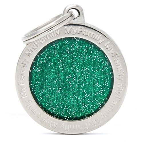 Big Circle Glitter Green