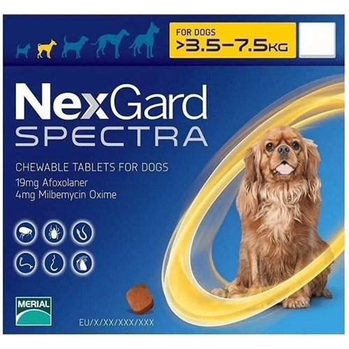 Nexgard Spectra x 3 Tabletas Masticables 3,6 a 7,5 kg
